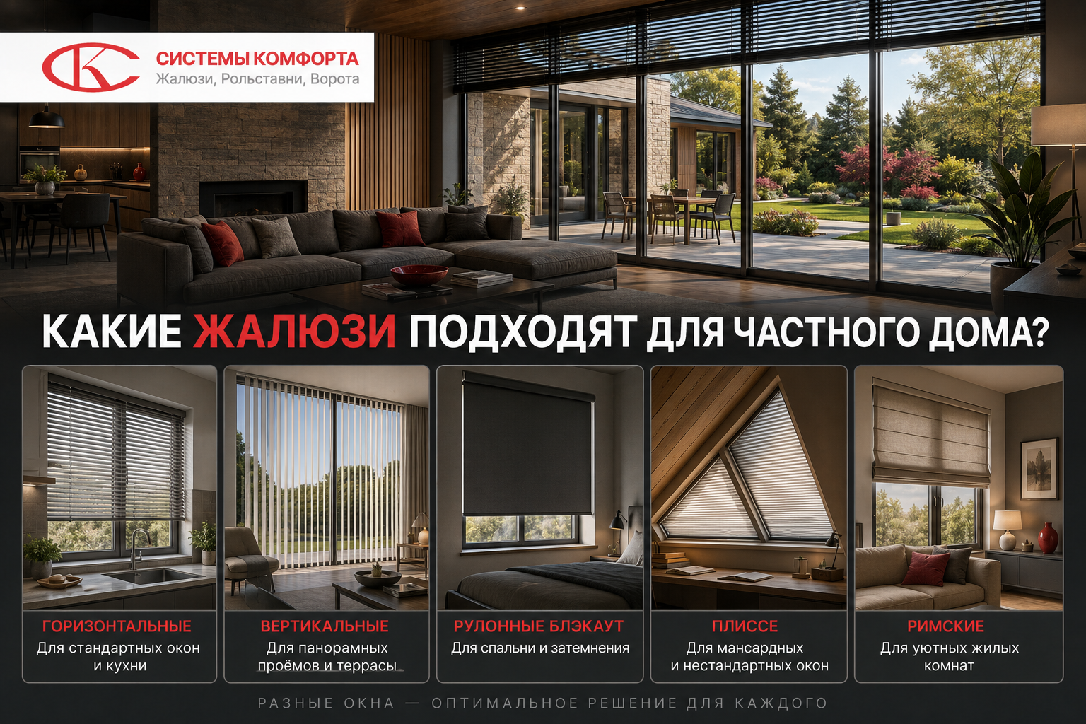 Жалюзи для частного дома